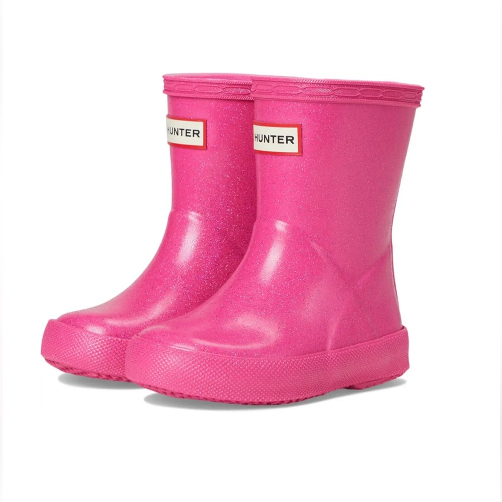 Hunter Kids Sparkly Pink Boots
